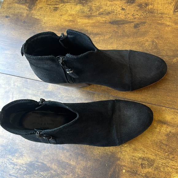 Rag & Bone Black Suede Ankle Boots 38.5 - Picture 7 of 7